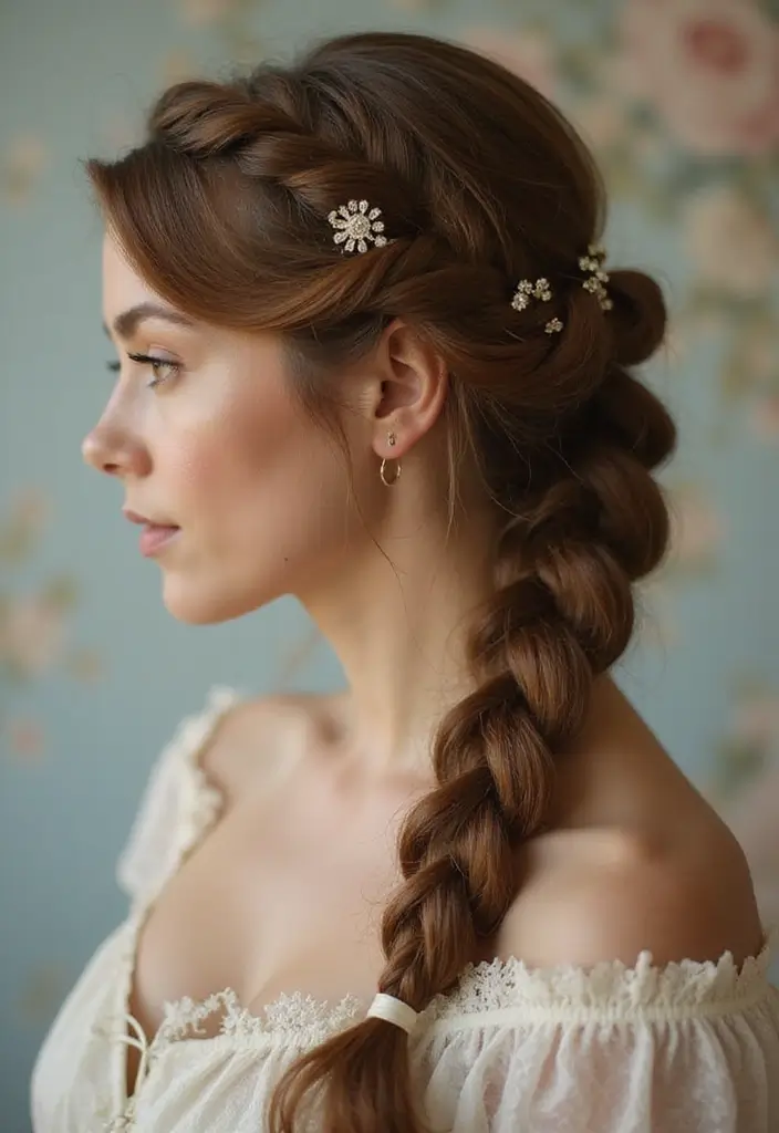 30+ Delightful Prom Updos For Long Hair That Will Wow Everyone 29 30+ Delightful Prom Updos For Long Hair That Will Wow Everyone - 25. Vintage Fan Braid