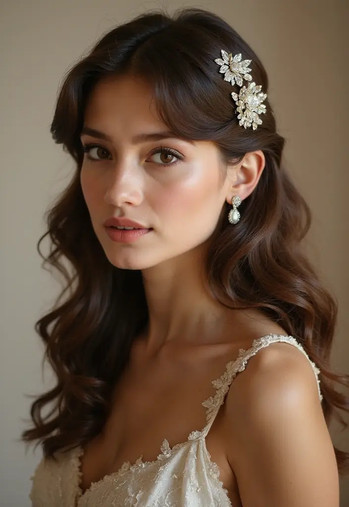 30+ Delightful Prom Updos For Long Hair That Will Wow Everyone 8 30+ Delightful Prom Updos For Long Hair That Will Wow Everyone - 8. Vintage Side Swept Waves