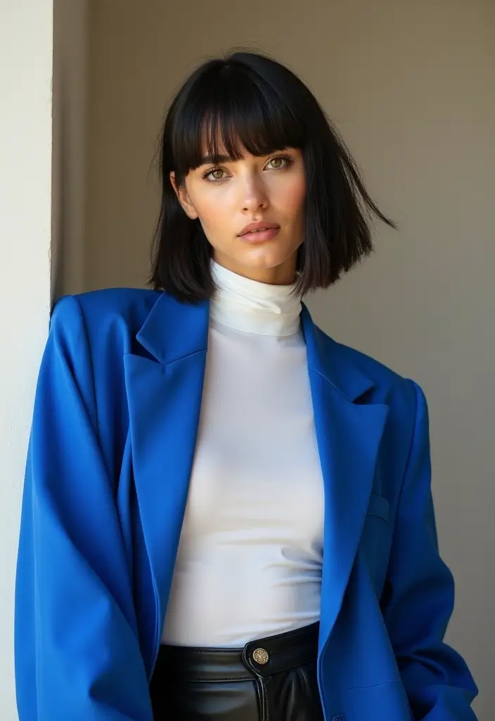30 Front Layered Haircuts for Long Hair That Frame Beautifully - 10. Choppy Layers with Sassy Bangs