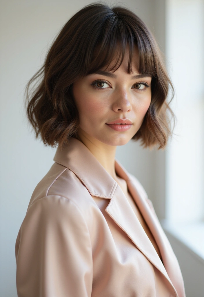 30 Front Layered Haircuts for Long Hair That Frame Beautifully - 15. Layered Bob with Front Bangs