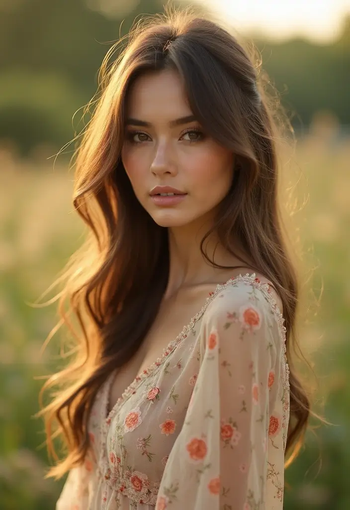 30 Front Layered Haircuts for Long Hair That Frame Beautifully - 16. Long Layers with Deep Side Bangs