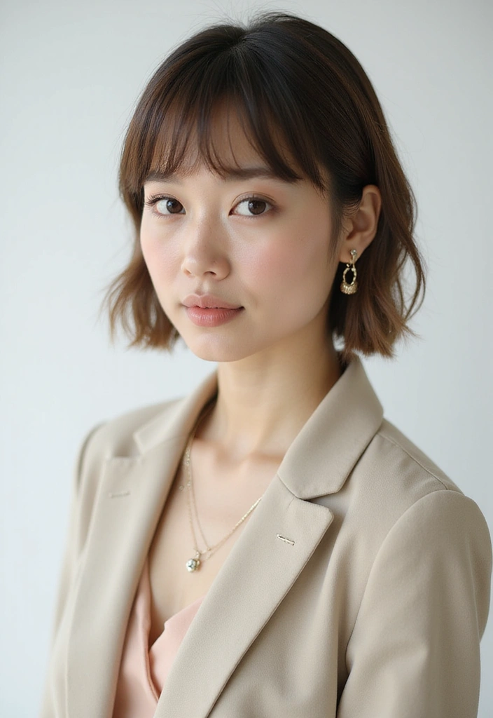 30 Front Layered Haircuts for Long Hair That Frame Beautifully - 18. Layered Tapered Cut with Bangs