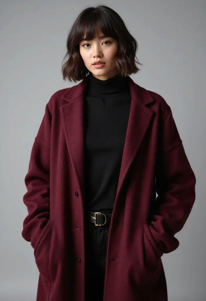 30 Front Layered Haircuts for Long Hair That Frame Beautifully - 20. Chunky Layers with Heavy Bangs