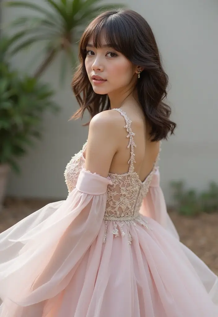 30 Front Layered Haircuts for Long Hair That Frame Beautifully - 26. Layered Hair with Voluminous Bangs