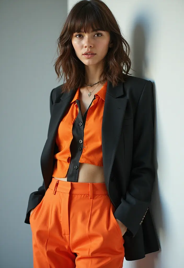 30 Front Layered Haircuts for Long Hair That Frame Beautifully - 27. Layered Hair with Heavy Textured Bangs
