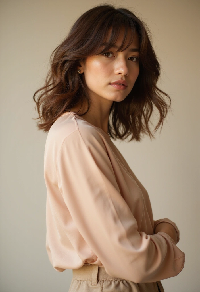30 Front Layered Haircuts for Long Hair That Frame Beautifully - 3. Layered V-Cut with Soft Bangs