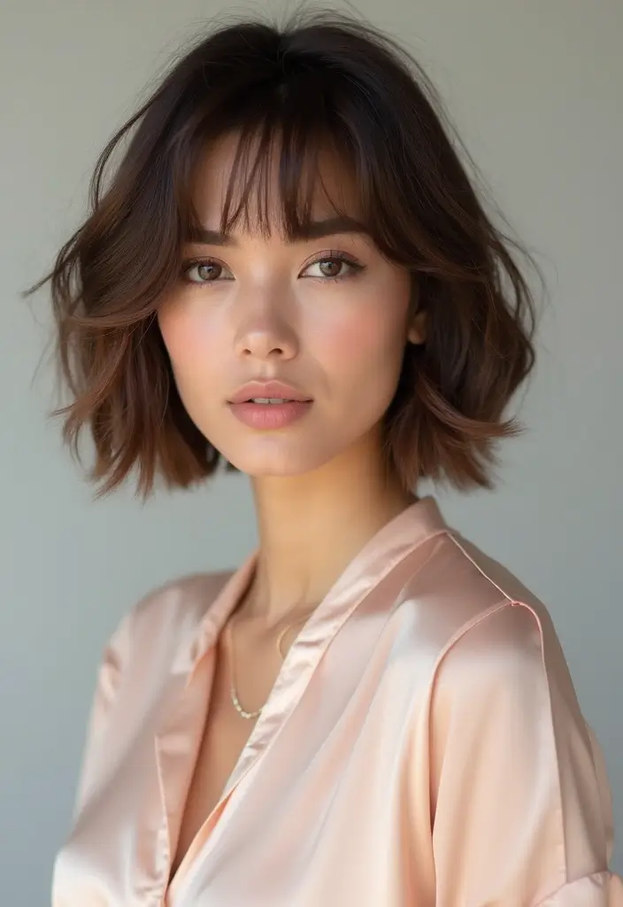 30 Front Layered Haircuts for Long Hair That Frame Beautifully - 5. Layered U-Cut with Side-Swept Bangs