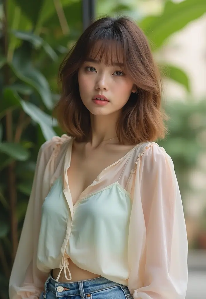 30 Front Layered Haircuts for Long Hair That Frame Beautifully - 6. Layered Lob with Bangs