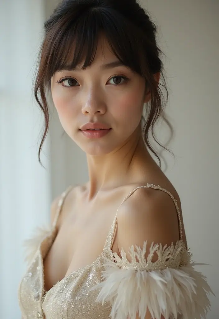 30 Front Layered Haircuts for Long Hair That Frame Beautifully - 8. Feathered Layers with Baby Bangs