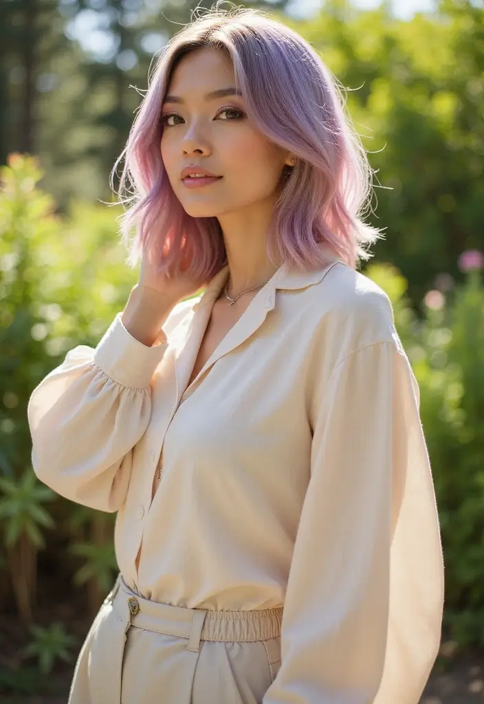 30 Long Bob with Layers Haircuts That Move Naturally 21 30 Long Bob with Layers Haircuts That Move Naturally - 19. Layered Long Bob with Peekaboo Color