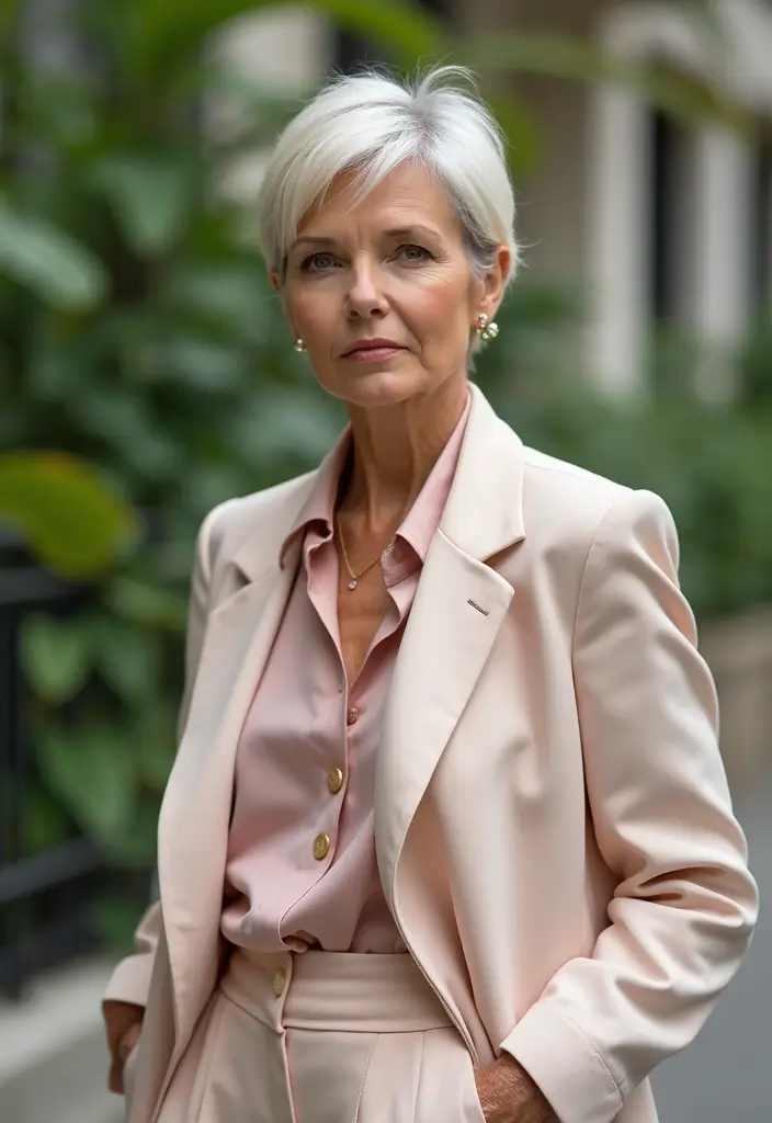 30 Pixie Haircuts for Women Over 50 That Look Youthful and Modern 32 30 Pixie Haircuts for Women Over 50 That Look Youthful and Modern - 29. Layered Pixie with a Modern Twist