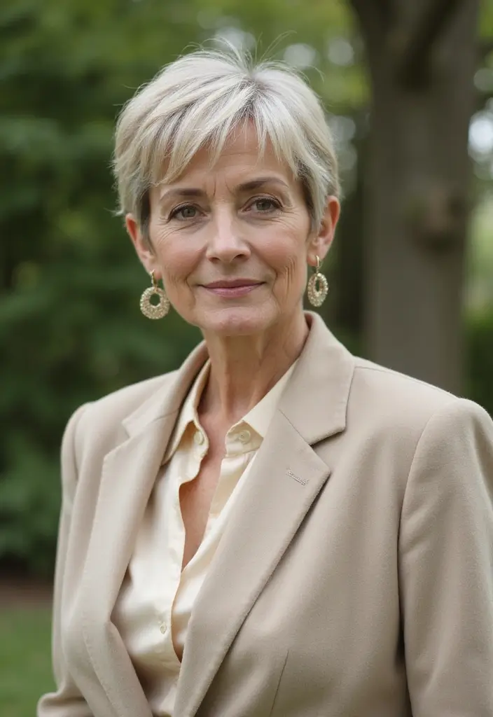 30 Pixie Haircuts for Women Over 50 That Look Youthful and Modern 33 30 Pixie Haircuts for Women Over 50 That Look Youthful and Modern - 30. Classic Versatile Pixie