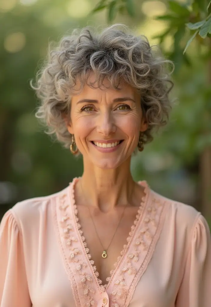 30 Pixie Haircuts for Women Over 50 That Look Youthful and Modern 5 30 Pixie Haircuts for Women Over 50 That Look Youthful and Modern - 5. Pixie with Textured Curls