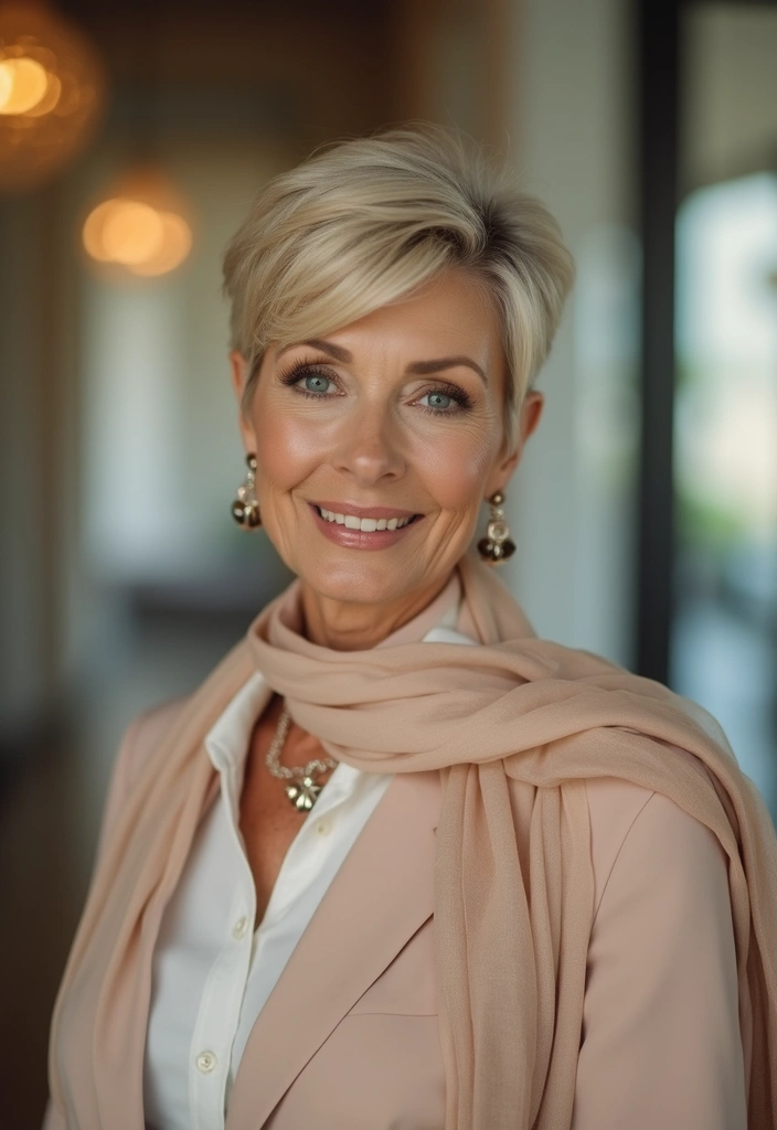 30 Pixie Haircuts for Women Over 50 That Look Youthful and Modern 9 30 Pixie Haircuts for Women Over 50 That Look Youthful and Modern - 9. Bouffant Pixie