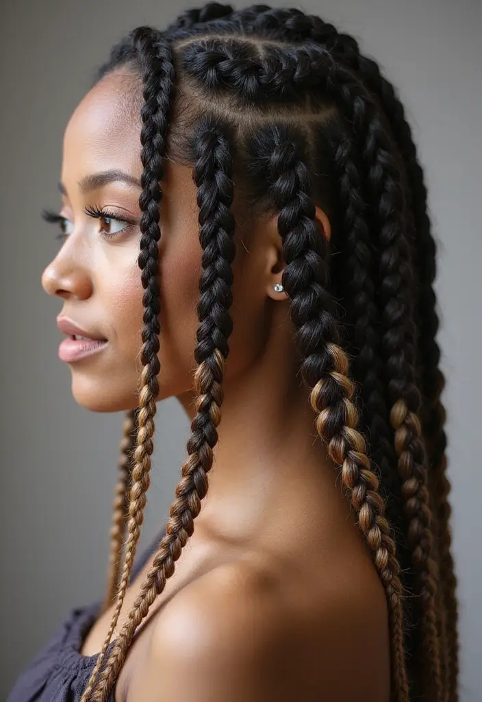 30 Stunning Black Braided Hairstyles You’ll Absolutely Adore 10 30 Stunning Black Braided Hairstyles You’ll Absolutely Adore - 10. Triangle Braids