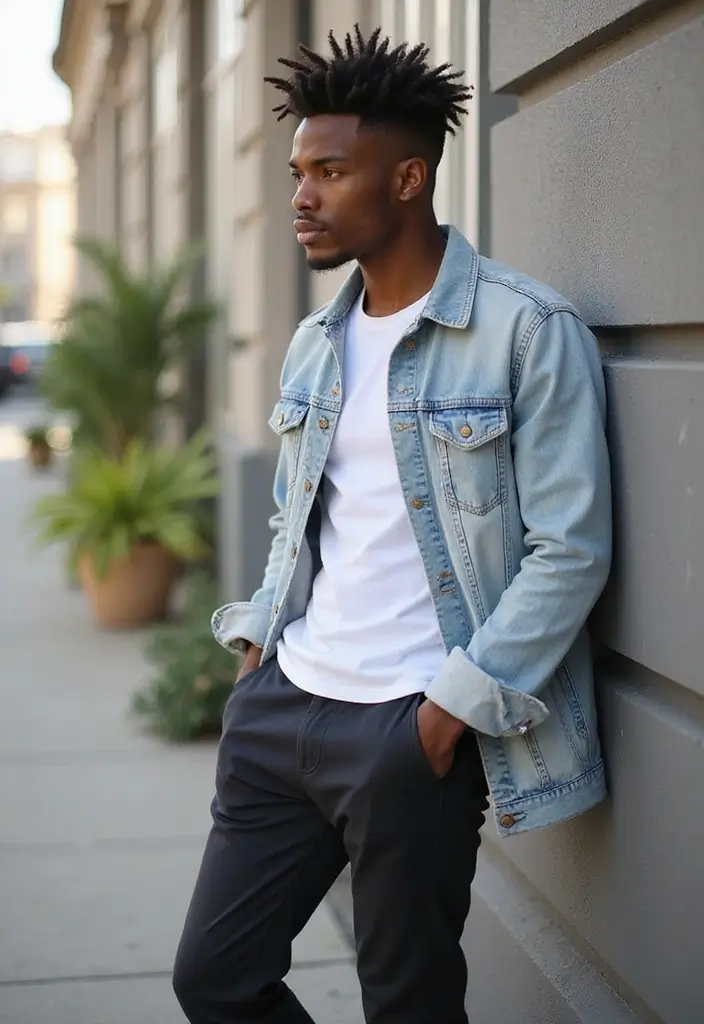 30 Stylish Low Taper Fade Haircuts for Black Men: Classic to Creative Designs - 16. Shaggy Top with Low Taper Fade