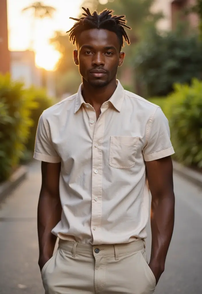 30 Stylish Low Taper Fade Haircuts for Black Men: Classic to Creative Designs - 20. Twists with Low Taper Fade