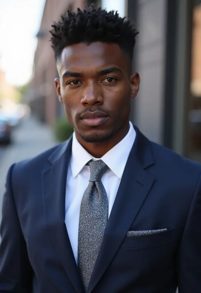 30 Stylish Low Taper Fade Haircuts for Black Men: Classic to Creative Designs - 9. Classic Pompadour with Low Taper Fade
