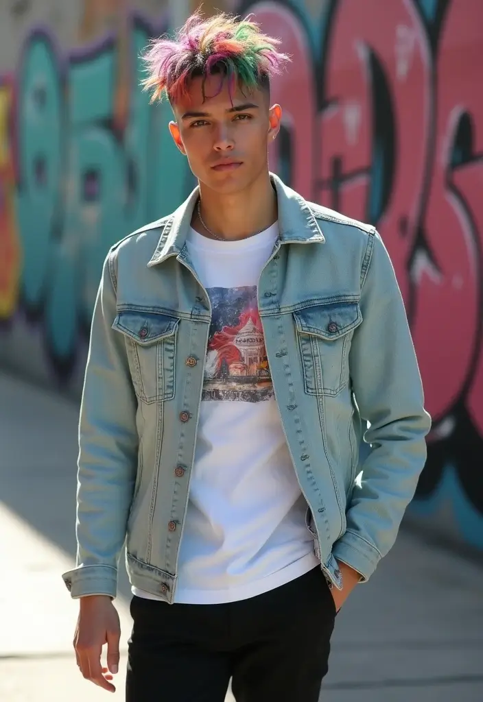 30 Taper Fade Curly Hair Looks Fresh, Clean and Stylish 19 30 Taper Fade Curly Hair Looks Fresh, Clean and Stylish - 17. Taper Fade with Colored Curls
