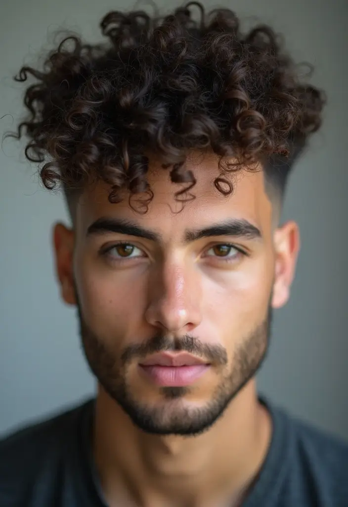 30 Taper Fade Curly Hair Looks Fresh, Clean and Stylish 5 30 Taper Fade Curly Hair Looks Fresh, Clean and Stylish - 5. High Taper Fade with Natural Texture