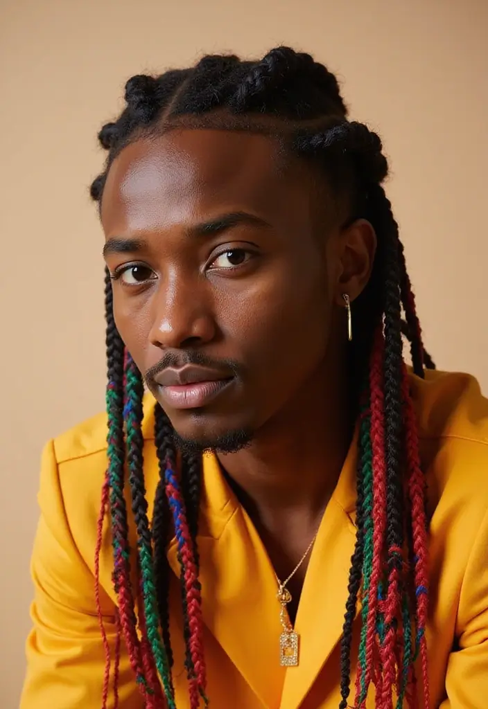30 Terrific Long Hairstyles For Black Men To Rock In Style 10 30 Terrific Long Hairstyles For Black Men To Rock In Style - 10. Box Braids